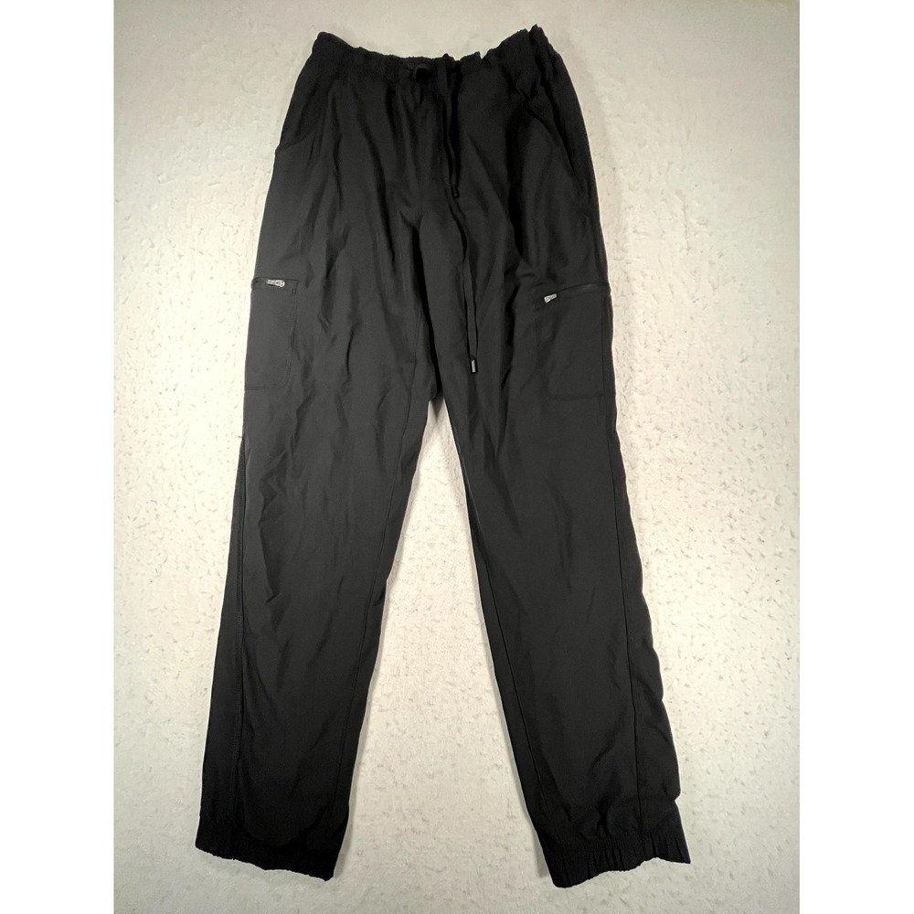 Eddie Bauer Jogger Pants Womens 6 Black Fleece Lined Hiking Travel Cargo Pockets